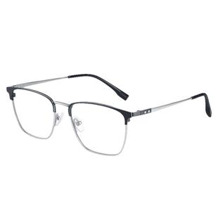 纯钛半框眼镜近视男款可配度数防蓝光专业网上变色眼睛镜架旗舰店