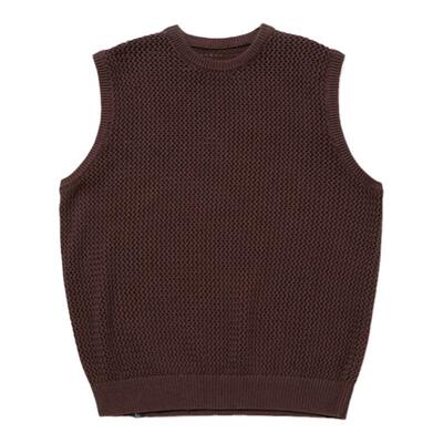 复古叠穿造型镂空针织马甲