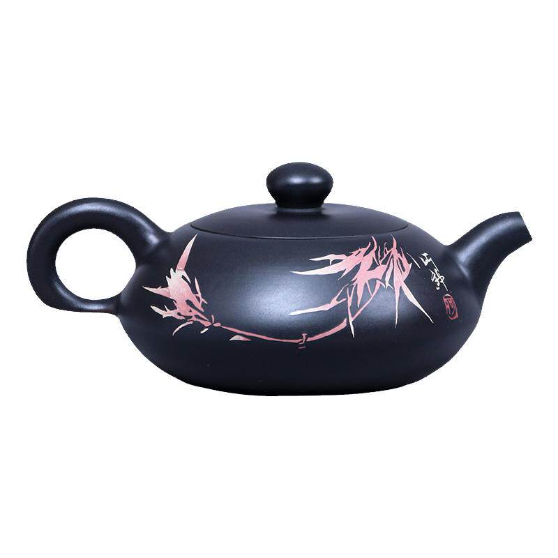 建水紫陶功夫泡茶玉扁壶约150ml