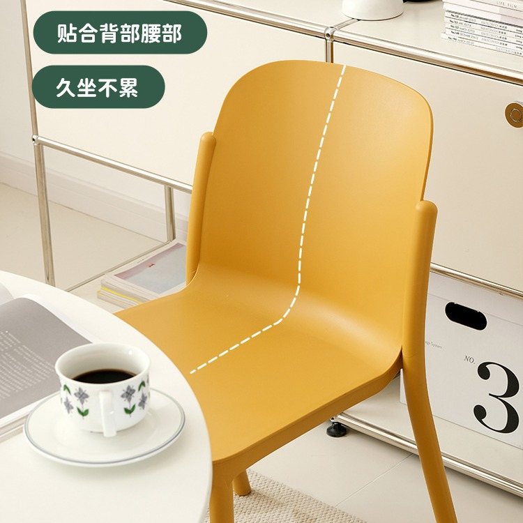 21现代简约创意塑料椅网叠放靠背小户型餐椅红休闲凳餐桌椅家用加