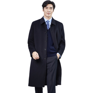 红都秋冬新款加长男装羊毛大衣正装加大过膝正装长款外套