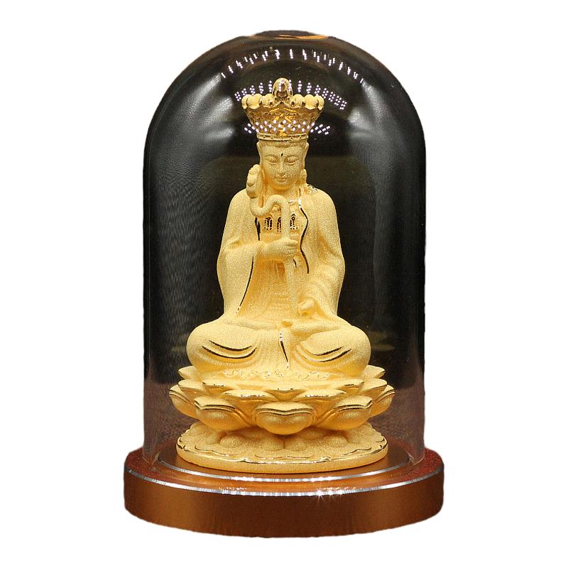 普贤菩萨八大生肖守护神汽车装饰品车载摆件绒沙金佛像龙蛇保平安