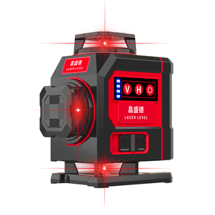 超强砌墙红光8线红外线水平仪12线绿光激光贴墙仪高精度室外打线