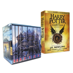 哈利波特英文版原版全套正版书 Harry Potter 1-8册全集原著小说 哈利波特与魔法石与被诅咒的孩子英文原版JK罗琳外国经典文学小说