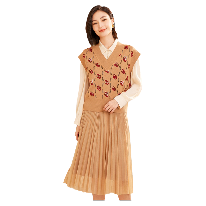 乔万尼商场同款2026春女士背心毛衣毛针织衫ET3M772803