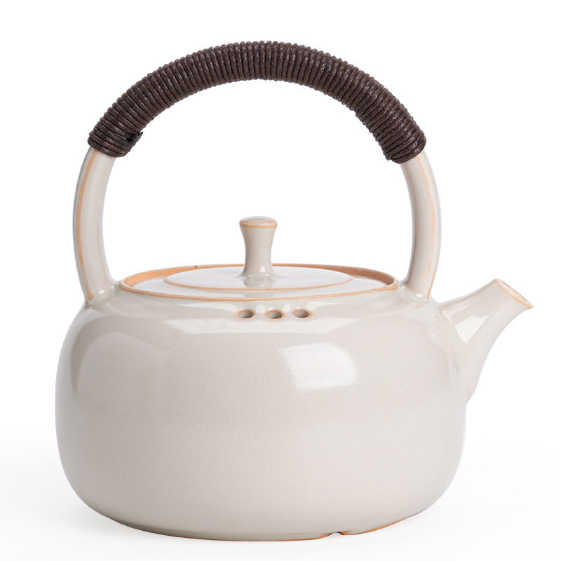 苏打釉陶瓷如意煮茶壶家用茶具电陶炉烧水壶围炉煮茶提梁壶泡茶壶