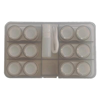 简约透明系质感色大容量美瞳盒