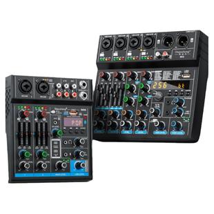 得普声M6直播调音台4路6路带256种专业效果均衡混音台蓝牙USB小型