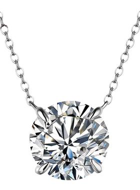 四叶草18K莫桑石银项链女999纯银正品高级设计感小众2024年新款