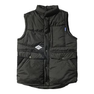 简约潮牌余文乐同款马甲男棉衣外套加厚情侣韩版保暖背心马夹春秋