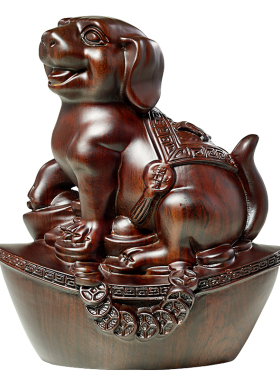 木雕十二生肖摆件全套鼠牛虎