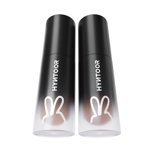 HYNTOOR黑兔裸色唇泥裸棕裸咖裸粉奶雾哑光唇釉口黑口棕小黑管