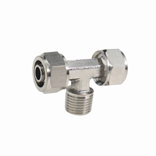 铜气动快插接头PB侧三通T型螺纹快拧PD6-01/PB8-02/PB10-03/12-04