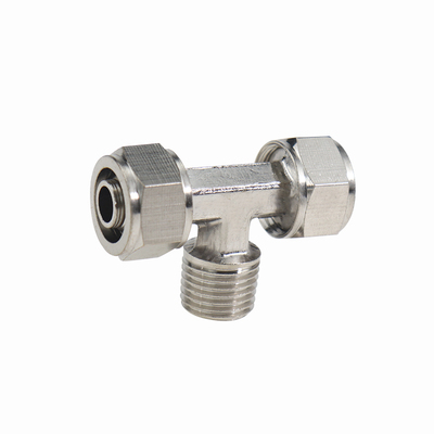 铜气动快插接头PB侧三通T型螺纹快拧PD6-01/PB8-02/PB10-03/12-04