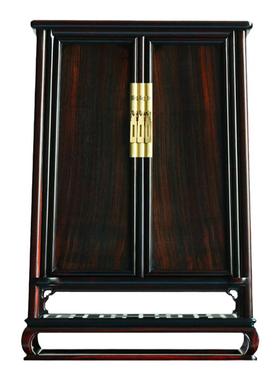 知府红酸枝中式客厅圆角柜