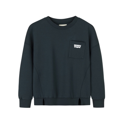 【加绒】Levis李维斯儿童童装男童卫衣2025冬季新款圆领长袖外套