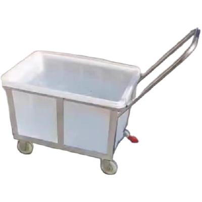 隆飞碳钢推车1500升户外牢固周转