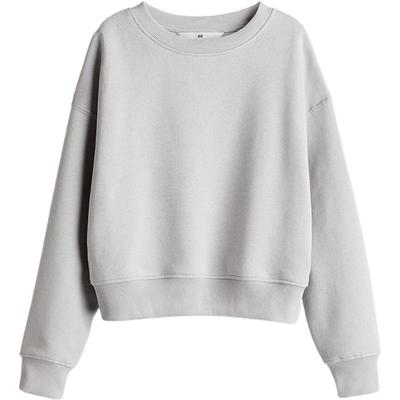 HM童装儿童女童卫衣秋季潮流时尚休闲简约舒适圆领卫衣1228171