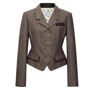 D-HARRY/迪哈利2026春季新款羊毛咖色上衣西装外套DH261A91129B