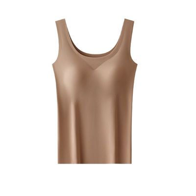 冰丝无痕吊带背心带胸垫一体内衣