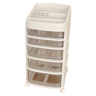卧室好物 防尘化妆品小推车置物架落地ins抽屉式收纳柜带轮可移动