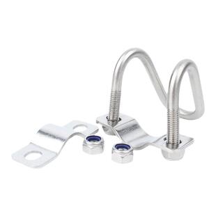 304不锈钢双U型螺丝卡扣十字交叉U形螺栓管卡异型箍大棚养猪畜牧