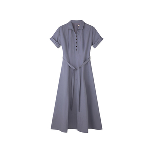 【2/24 零点新品9折】solighter 法式复古燕子领衬衫连衣裙春季