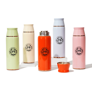 T9磁吸焖茶杯茶具焖泡杯白茶普洱茶保温杯子珊瑚橙海贝白泡茶杯