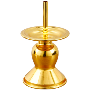 合金烛台蜡烛台佛堂家用烛座架酥油灯佛前摆件财神爷上贡香烛火