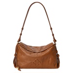 CASSILE卡思乐女包2026新款复古植鞣牛皮腋下通勤单肩斜挎枕头包