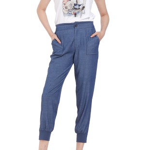 天轩商场同款夏季女新款时尚百搭薄款裤子精致做工九分裤TGXT119