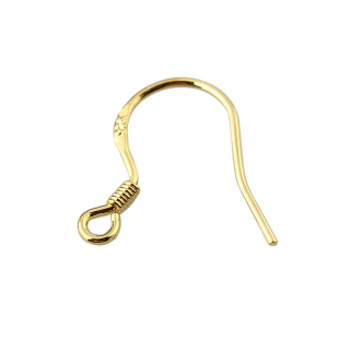 包邮10对包银镀纯银大耳钩钢印925字铜耳钩KC金色diy耳饰耳环配件