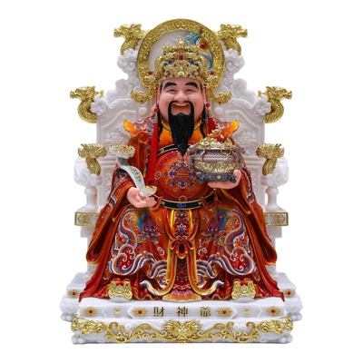 财神爷供奉神像汉白玉文财神比干范蠡招财摆件公司店铺开业礼品