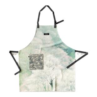 野地美树子x仟象映画 日式小清新家用围裙厨房做饭围裙防污工作服