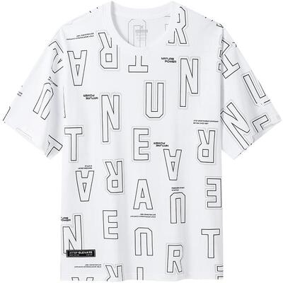 特步短袖男2025夏季官方圆领宽松男子时尚运动T恤976229010064