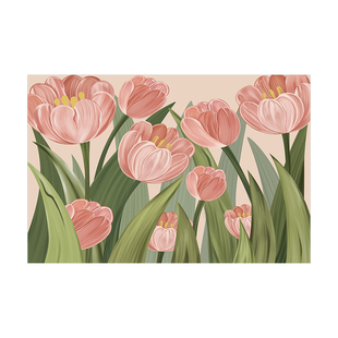 丝圈入户门地垫进门门口门垫家用玄关地毯植物花朵进户门防滑脚垫