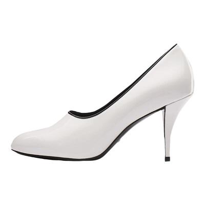 STELLALUNA圆头细跟复古单鞋