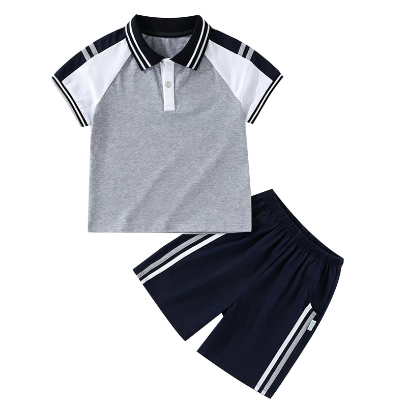 六一儿童学院风撞色POLO领校服夏季短袖运动小学生班服幼儿园园服