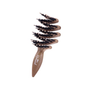 KRRAMEL梳子新年礼物松塔猪鬃梳便携按摩头皮气垫梳子蓬松颅顶