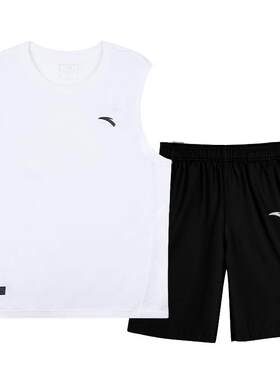 安踏背心套装速干篮球服运动服男