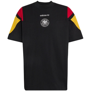 adidas阿迪达斯夏季男子德国足球运动服休闲圆领短袖T恤KY7083
