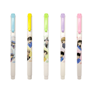日本斑马牌荧光色笔标记号名侦探柯南限定淡色双头记号手账笔WKT7