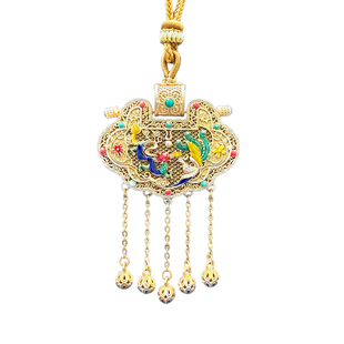 天子门生银锁纯银999新中式项链配毛衣大气高档高级感银吊坠挂绳