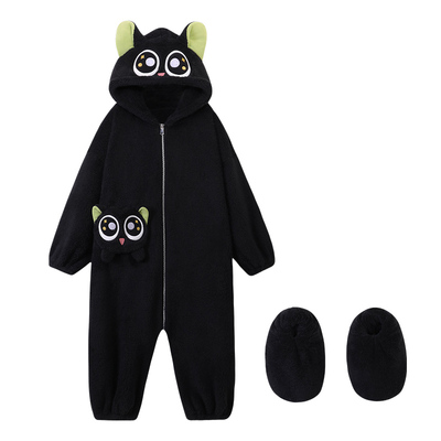 情侣可爱罗小黑连体服睡衣女搞怪