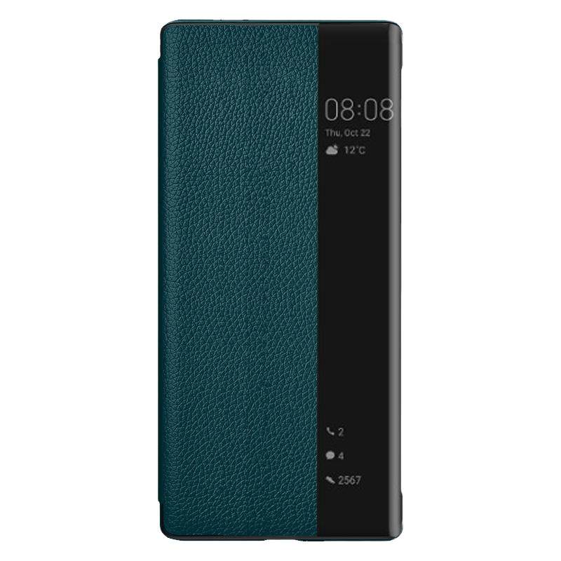 适用鼎桥M40手机壳TDTechM40套TDT-MA01翻盖智能视窗防摔华为mate40保护壳OCE-AN50真皮皮套mate40pro外壳RS
