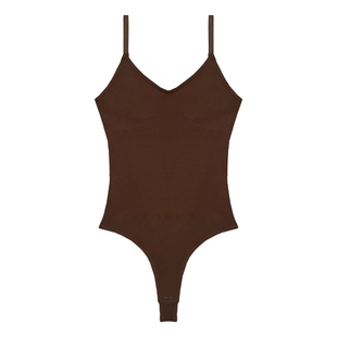 skims同款连体衣暗扣紧身丁字欧美瑜伽服吊带蜜桃臀一体式性感风