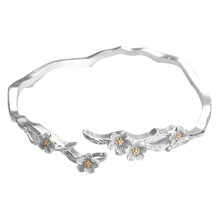 莫离银手镯2025新款女孩冷淡系手镯小众开口9999纯银实心银镯子女