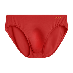 LPCSS鸿运系列本命年红装中腰男士内裤三角裤莫代尔3D冲模单层裆