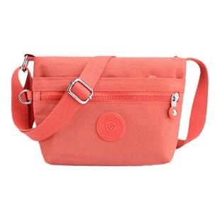 简约单肩斜挎小包女轻薄百搭多层迷你背包时尚尼龙牛津布小妈妈包