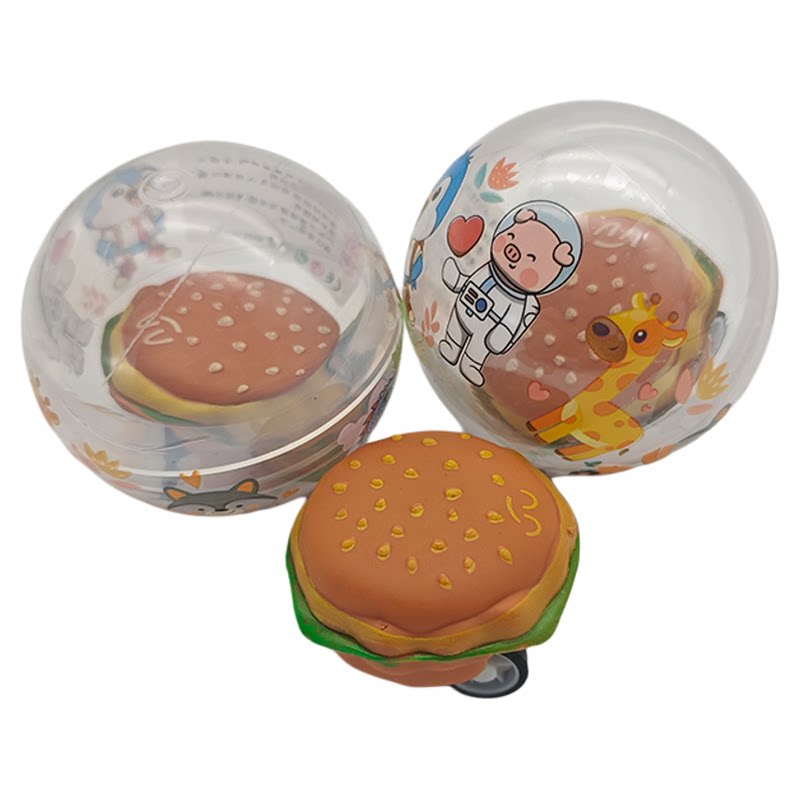 50mm汉堡透明扭蛋覆膜款幼儿礼品